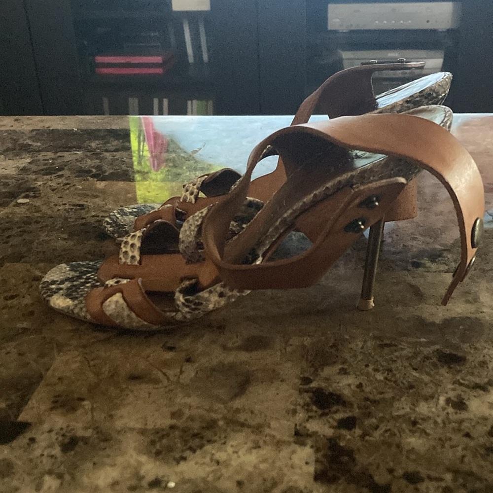 Pedro Garcia Mandy Snake Python Print Scrappy Hee… - image 2